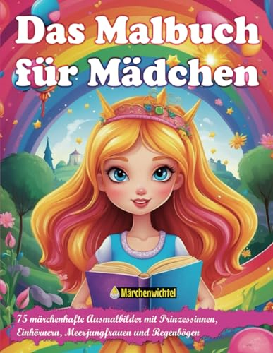 Malbuch für Mädchen: 75 Ausmalbilder mit Prinzessinnen, Einhörnern, Meerjungfrauen, Regenbögen und Feen: Märchenhafte Malvorlagen für Mädchen von 3 ... und Literatur vom Märchenwichtel)