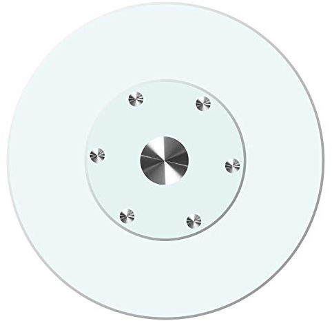 FZZIBQYR Lazy Susan Turntable Tischdrehplatte, Lazy Susan Drehteller für Zuhause, Hotelküche, Restaurant, Serviertabletts, verdicktes gehärtetes Glas, rund