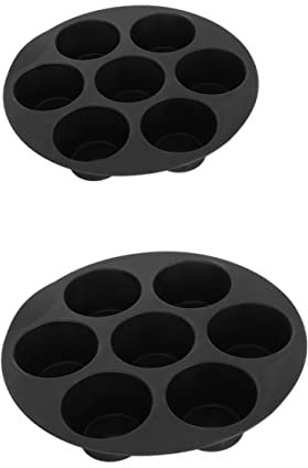 KICHOUSE Juego De 2 Moldes De Silicona Para Freidoras De Aire Para Muffins No Se Limpian Fácilmente Para Uso Personal