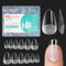 Luonaa Nail Tips, 504 Medium Almond Nail Tips, 12 Sizes Half Matte Soft Gel, Clear Nail Tips, Full Cover False Nails for Nail Technicians, Beginners and Nail Art Salons, Nail Tips Extension