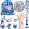 Luclay Party Mitgebsel Kindergeburtstag Stit Sachen Geschenk Kinder- Turnbeutel Spielzeug mit Kordelzug Rucksack Aufkleber Armband Halskette Brosche Schlüsselanhänger Weihnachts Goodie Bag Füllstoffe