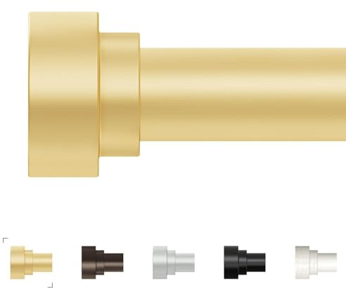 Extra lange Gardinenstangen, 308 bis 430 cm, 2,5 cm, goldfarben, verstellbar, extra lange Gardinenstange, strapazierfähig, dekorative Fenstervorhangstangen für Schlafzimmer, lange Gardinenstangen