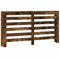 vidaXL Radiator Cover/Heater Shelf - Smoked Oak Engineered Wood - Modern Slatted Design - Living Room Décor - 149x20x82 cm