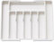 HIYAA Plateau d'Ustensiles Extensible pour Tiroir,Range Couverts,Organisateur de Tiroir pour la Cuisine,Support de Rangement en Plastique pour Couverts, Cuillères, Fourchettes,etc,Blanc