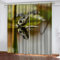 Curtain Grüne Schlange Blackout Curtain Weich Gardinen Wohnzimmer Waschbar Vorhang mit ösen Verdunklungsvorhänge Curtains Living Room Polyester Vorhänge 2x140x160cm