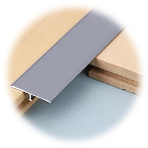RTVGNSZSJL Bandes De Transition Forme De T, Large 28mm, Garniture De Bord De Sol, Profilés De Transition pour Bois/stratifié/Vinyle/carrelage, Baguette Recouvrement(Gray)