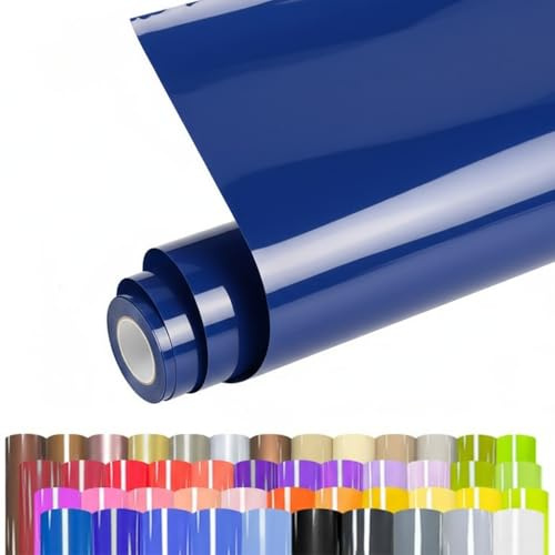 Heat Transfer Vinyl 12 x 6ft (30.5 x 183cm), Premium Iron On HTV Vinyl for Fabric Premium Clothing, T-Shirts and Other Textiles – Perfect for DIY Projects and Crafting (Blue)