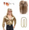 Vokuhila Perücke,Vokuhila Perücke Herren, 80er Mullet Perücke Herren Lang, Blond Perücken Sonnenbrille Halskette Bart, Perücke Vokuhila, für Karneval, Halloween, Fasching, Mottoparty