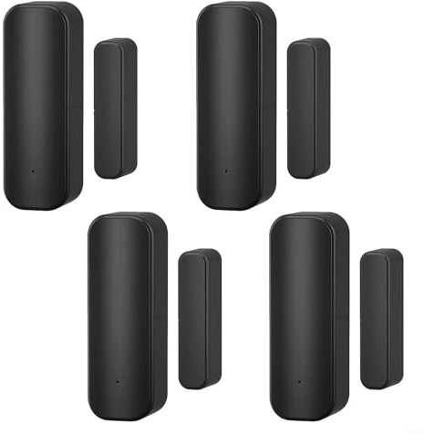 HOHOVYVY Para Tuya WiFi Puerta Sensor Ventana para Smart Home Detector Inalámbrico Control Remoto (4pcs)