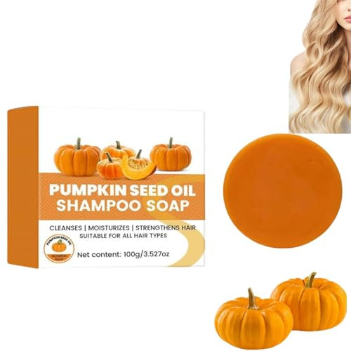 Kürbiskernöl-Shampoo-Riegel nährt und stärkt das Haar, fördert das Haarwachstum und ist für alle Haartypen geeignet