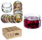 KADAX Lot de 50 petits pots à confiture avec couvercles hermétiques - 250 ml - Idéaux comme cadeau - Mini pots pour miel et épices (champ de légumes
