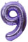 Balloons for birthday, 100 cm, lilac, helium, number of balloons, purple-9