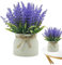SVCEQZE Fleurs artificielles en pot, fleurs artificielles avec vase, fleurs artificielles décoratives en pot, artificielles d'intérieur avec pot, 21 x 17 cm