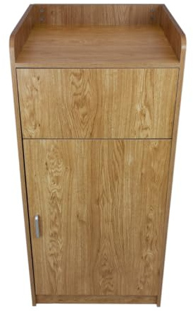 Monster Shop Poubelle Porte-Plâteau Commerciale en Bois Érable 55 x 56 x 117 cm Capacité 100 L Restauration CHRD HORECA Rapide Cantine Réfectoire École [3 Autocollants INCLUS]