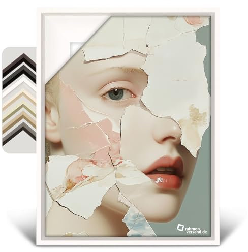 Rahmenversand® Schattenfugenrahmen in verschiedenen Farben (30x30cm Innenmaß + 1,4cm Fuge) - Rahmen für Leinwand aus Holz - Handgefertigte Leerrahmen - Bilderrahmen für Leinwände