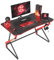 CubiCubi Gaming Desk 100 x 60cm, Computer Desk with Headphone Hook, Gaming Table for Home Office, Simple Assembly, Black