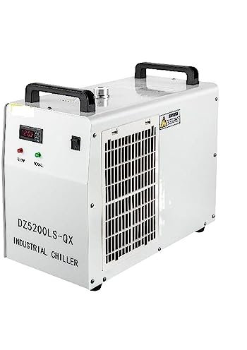 CW5200 Pro Industrial Water Cooler for 130/150W CO2 Engraver Cutting Machine CNC Glass La-ser Tube 6L Cooling Tank 1400W Power, Garden & Manual Tools