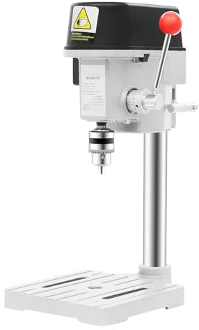 KiwiHood 340W Profi Mini-Säulenbohrmaschine Elektrische Tischbohrmaschine mit 3 Geschwindigkeiten (0-16000 U/min), präziser Tiefeneinstellung 25mm für Holz/Metall/Kunststoff