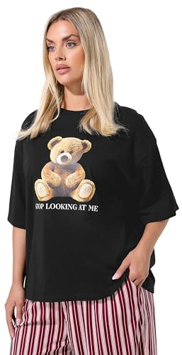 Yours Limited Collection Curve Cow Print Slogan T-Shirt - Women's - Plus Size Curve