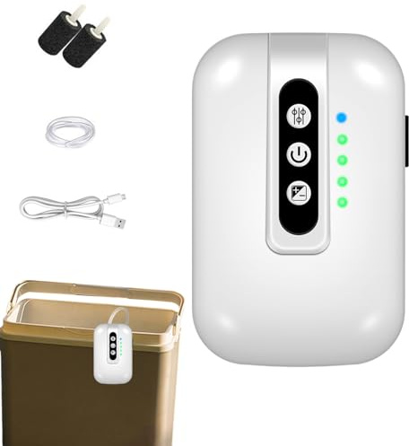 Leise Aquarium-Luftpumpe, leiser USB-Ladebelüfter, geräuscharmer Sauerstoffpumpe, für stabilen Wasserfluss, 12 x 8 x 4 cm, ideal für Gartenteich, Salzwassertank, Betta- , Außenbereich