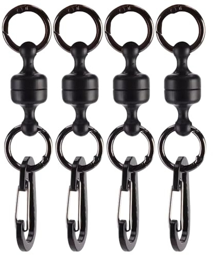 XFSRG 2 Stück Schlüsselanhänger Magnetisch Multifunktionaler Outdoor Magnet Karabiner Haken mit Schnellverschluss für Rucksack Schlüssel Wandern und Camping Fliegenfischen
