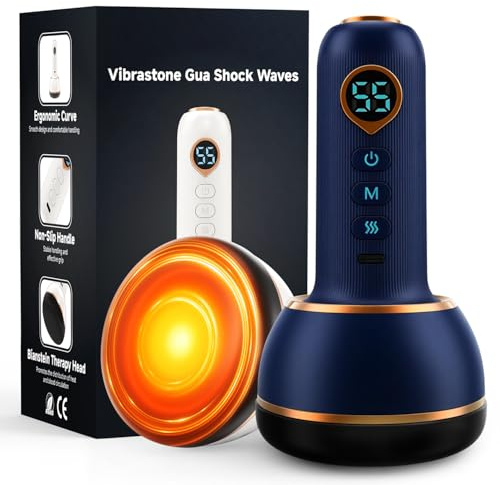 iKDSAW Lymphatisch Massagegerät, Venopulse Neuropathie Fußmassagegerät, Orthoback Vibrastone 5.0 Upgrade-Technologie Massagegerät Mit Wärmefunktion für Hände, Rücken, Füße Schmerzlinderung Blau