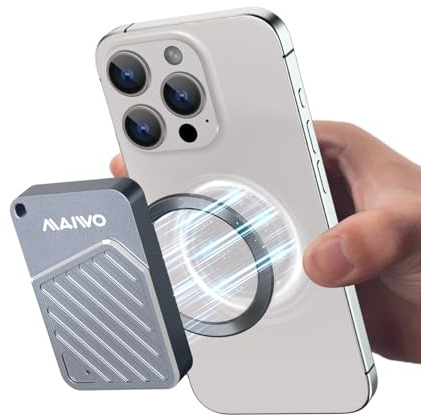 MAIWO Magnetic NVMe Enclosure for 2230/2242 SSDs, USB-C 10Gbps NVMe Reader Compatible with iPhone 15/16/17 Pro/Max 4K ProRes,Windows,macOS,Linux,Android