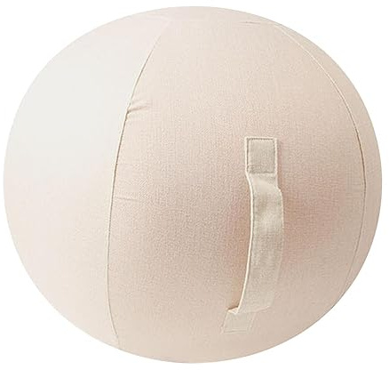 OUOULAJY Yoga-Ball-Abdeckung, langlebig, für Sitzbälle, Stuhl, Büro, Balance-Ball-Abdeckung, Grau, 55 cm, Dunkelgrau