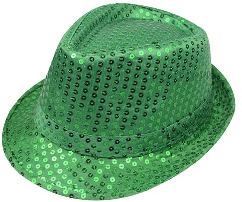 DaPongZhi Narrenkappeherren Karneval Pailletten Hut Damen Glitzer Fedora Partyhut Erwachsene Accessoires Unisex Glitzerhut Moden Pailetten Hüte Für Karneval Disco Party Dance Performance