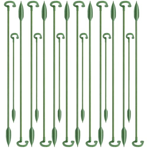 Toyvian Gartenpflanzenstütze 40 Stück Robuste Stangen aus Kunststoff zur Pflanzenbefestigung Geeignet für Rosen Lilien und Zimmerpflanzen Vielseitig Einsetzbar
