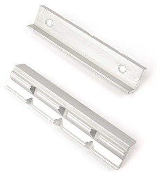 GSR Ganasce per Morsa, 2 Pezzi, 125 mm, in Alluminio/Prismi Con Magnetiche, Protezione per Macchina, Accessori Professionali da Officina