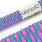 Ganzoo Paracord 550 Seil, Nylon-Polyester, 4mm, Typ 3, 30 Meter, 7 Kernstränge, Outdoor-Schnur, Allzweck-Seil, Hundehalsband, Hundeleine, Armband knüpfen, Camping, Survival - Magenta türkis