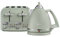 De'Longhi Argento Flora KBX3016 Kettle (3kW) and CTO4 4-Slice Toaster (1800W) (Green)