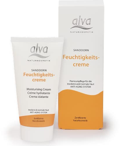alva Naturkosmetik® Feuchtigkeitscreme 50ml - Anti Aging - mit Hyaloronsäure und Vitamin E - strafft und glättet die Haut