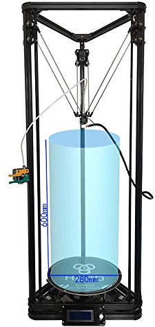 Grande formato He3D estrusore interamente in metallo pieno Kossel delta K280 kit stampante 3D-Supporto materiale multiplo con piano riscaldato e livello automatico