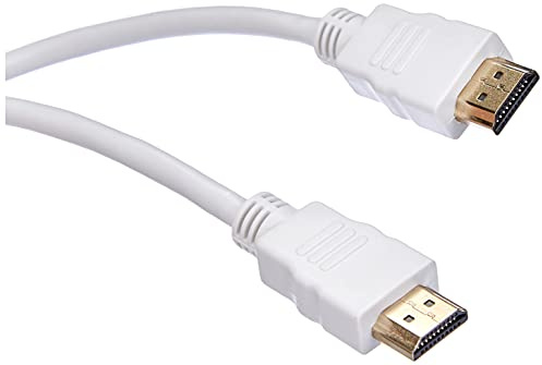 PremiumCord 4K High Speed HDMI + Ethernet Cable 1.5 m, Compatible with Video 4K 2160p, Full HD 1080p, Deep Colour, 3D, ARC, HDR, 3x Shielded, 10.2 Gbps, Gold-Plated Connectors, White