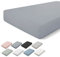 Walra Spannbettlaken 90x200 Jersey, 100% Baumwolle Spannbettlaken, Perfekte Matratzenpassform, Weiches Gefühl, Knitterfrei - Hellgrau