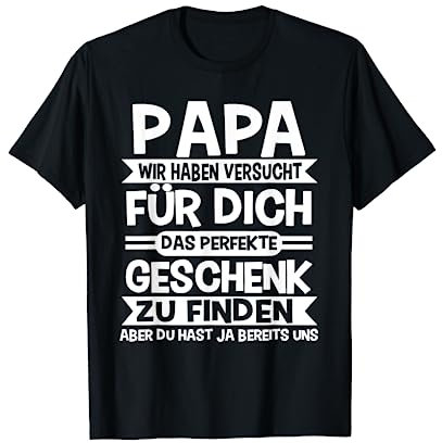 Papa und Vater Motiv, Lustiger Spruch, Herren Vatertag Halbarm T-Shirt