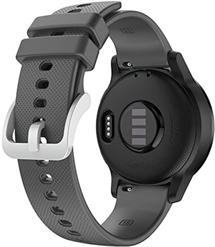 Shieranlee Vívoactive 4S Armband, 18mm Breite Silikon Quick-Fit Uhrenarmband für Garmin Venu 2S,GarminMove 3S
