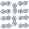 10 x 4 mm Electric Fence Wire Connector Rope Clip Duplex Bolt Cable Clamp Poly Electric Fencing Joint