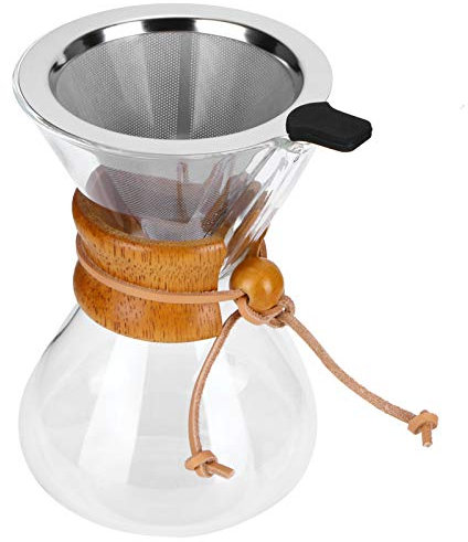 Cafetera de Vertido, Cafetera de Goteo Resistente a Altas Temperaturas, Olla de Goteo de Café Reutilizable con Filtro de Acero Inoxidable, Goteador de Café Manual(#2)