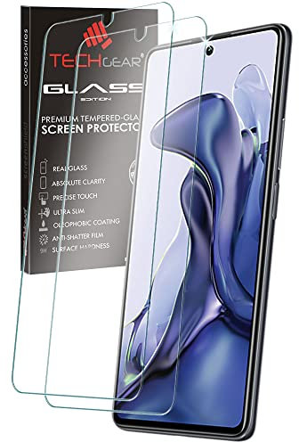 TECHGEAR [2 Pack] Protection Écran en Verre Trempé Compatible avec Xiaomi Redmi Note 11 Pro 5G, Protecteur d'Écran en Verre Trempé [2.5D Bord Arrondi] [Clair Crystal] [Anti Rayures] [sans Bulles]