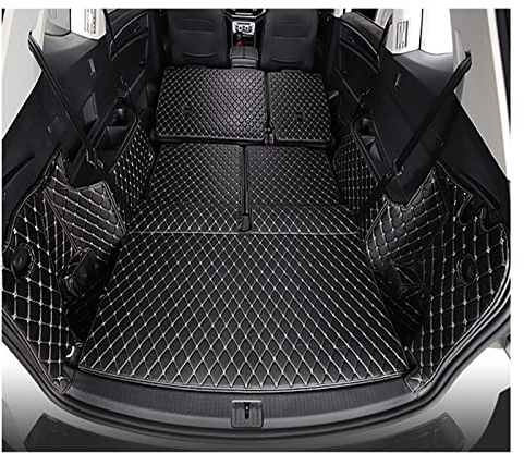 Kofferraummatte Spezielle Kofferraummatten Cargo Liner Kofferraumteppiche Gepäck Kofferraummatte Kofferraummatte Für VW Für Tiguan Für Allspace 7 Sitze 2022-2017 Kofferraummatte hinten