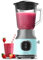Cecotec Batidora de Vaso Retro RetroTwist Blue. 800W de Potencia Máxima, Función Pulse, Cuchilla de 4 Hojas con Recubrimiento de Titanio Negro y Jarra con 1L, Diseño Vintaje en Azul
