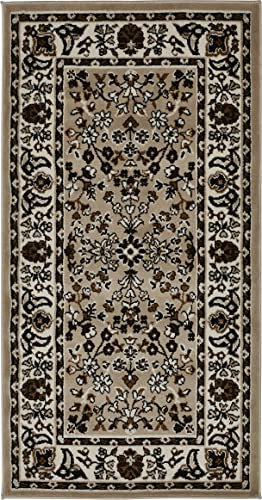 andiamo Teppich Oriental - Wohnzimmerteppich - orientalische Deko - Teppich Schlafzimmer pflegeleicht mit zeitlosem orientalischem Muster 200 x 290 cm Beige