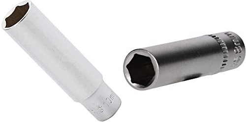 KS Tools 500.1410 - Douille spéciale pour bougies de préchauffage 1/4, 10 mm - Système FlankTraction - Chrome Vanadium & BRILLIANT TOOLS BT020954 Douille 6 pans 1/4, version longue, 8 mm