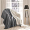 rejuvopedic Electric Heated Blanket Throw Fleece Sherpa EXTRA LONG 180cms, (Grey) 6 Heat Settings, Auto Shut Off, Machine Washable