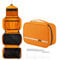homchen Hängende Toilettentasche Travel Kit für Männer Frauen, Upgrade Große Kapazität Waschtasche Make-up Tasche mit 4 Fächern, Faltbare Kompakte Größe (Orange)