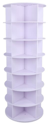 Wifehelper Um 360 Grad Drehbarer Schuhregal Turm, Multifunktionaler Organizer Ausstellungsständer, Platzsparende Lösung, Geeignet für Eingangsbereich, Wohnzimmer (7 Schichten)