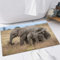 EMFSLA rutschfest Badezimmer Badeteppiche,Weich Hochflor Saugfähig Badvorleger Waschbar Flauschige Mikrofaser Badematte,Safari-Elefant-Mutter und Baby-Elefant auf afrikanischem Grasland,40x60 cm